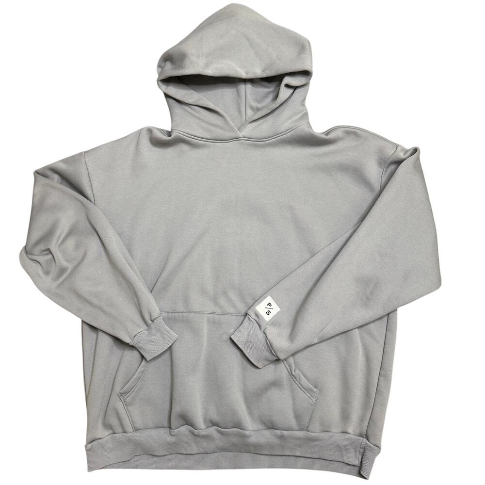 PACSUN MEN GRAY PULLOVER HOODIE XL EXTRA LARGE OVERSIZED BLANK SWEATER GREY